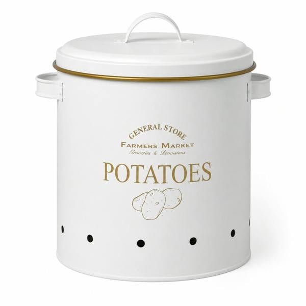 Maison des Cadeaux Vintage Farmhouse 3-Piece Potato, Onion & Garlic Storage Bin Set