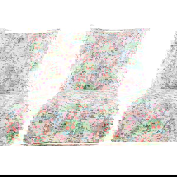 Belle & Boo Meadow Bunnies Reversible Cotton Duvet Cover Set Blue