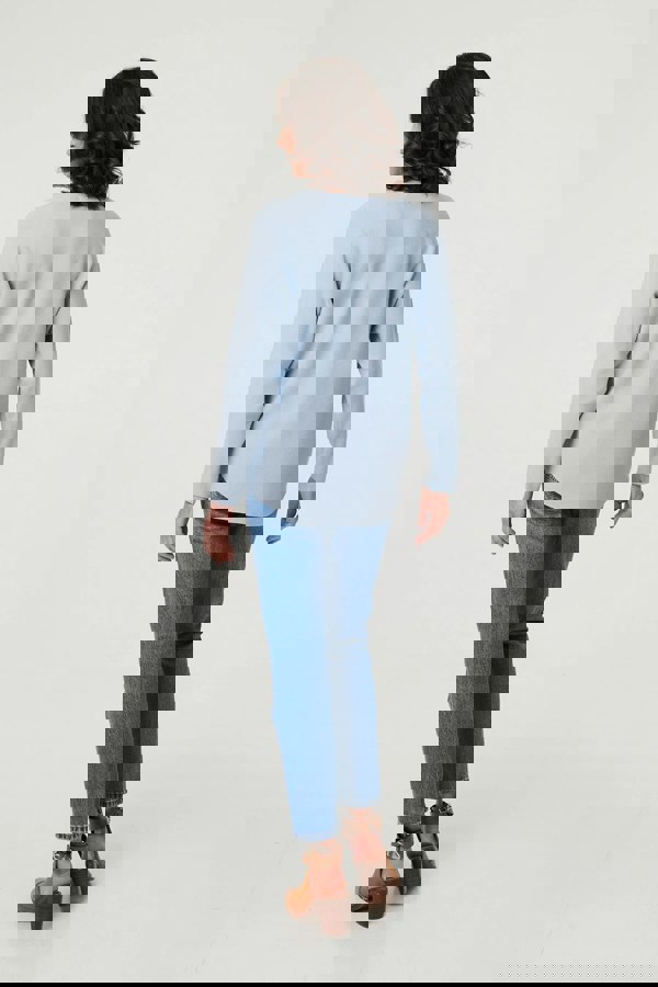 Blue | Sparkly Embellished Relaxed Jumper