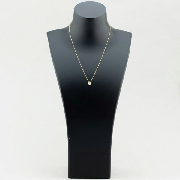 T. H. Baker 9ct Yellow Gold Adjustable 7.5cm Crystal Pendant Necklace 1.19.7304