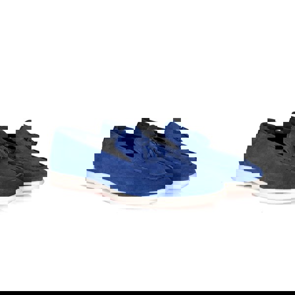 Lorenzo Suede Tassel Loafers - Navy