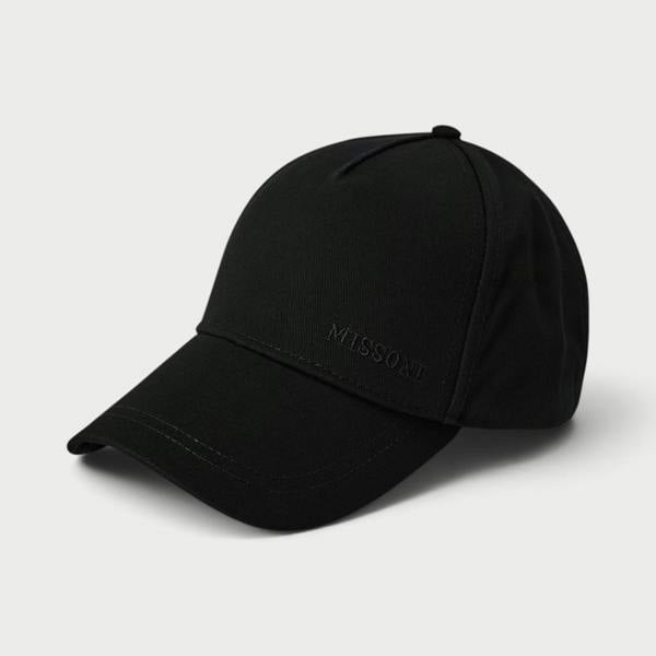 Supplied Fashion black baseball cap with tonal embroidered Missoni logo on the front panel