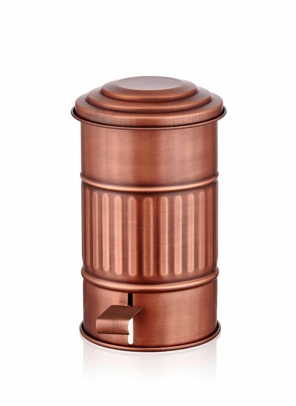 Rozi Copper Step On Bathroom Rubbish Bin (5 Litres)