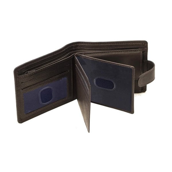 PRIMEHIDE Washington Bifold Tab Fastener Leather Wallet