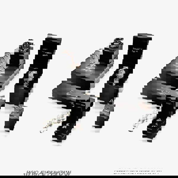 THOMAS SABO Sterling Silver Black Leather Strap Lobster Clasp Bracelet A1931-682-11-L17