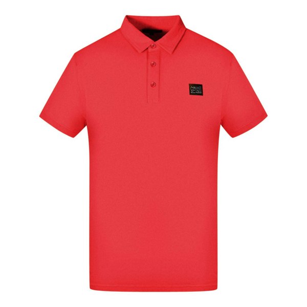 Cavalli Class Patch Logo Polo Shirt - Bordeaux Red