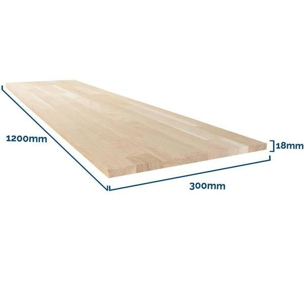 Snowdon Timber Oak Shelf Board (T) 18mm (W) 300mm (L) 1200mm