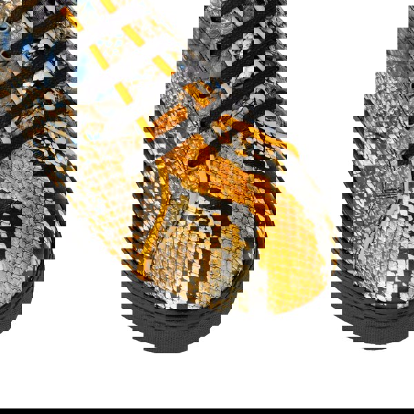 Embassy London Camila - Black & Orange Snake - Women’s Chunky Leather Platform Trainer