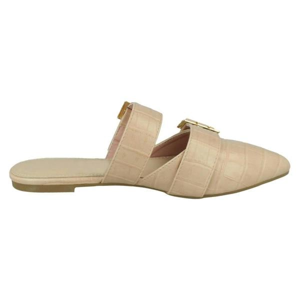 Spot On Ladies Spot On Croc Print Mules F80539