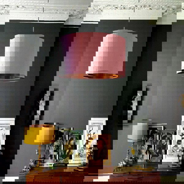 Blush Pink and Copper Lampshade