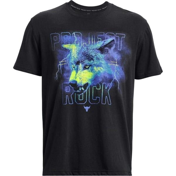 Under Armour Mens Project Rock Wolf Heavyweight T-Shirt - Black - 