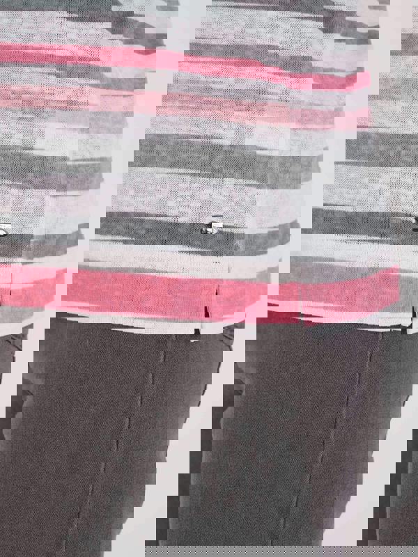 TIGI Stripe And Diamante V Neck Top