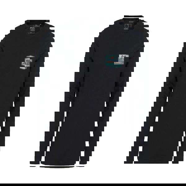 Mountain Warehouse Mens Badge Organic Long-Sleeved Top - Navy