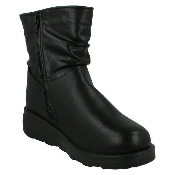 Spot On Ladies Spot On Extra Wide Ankle Boots F4473