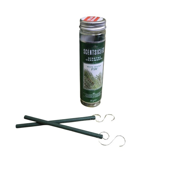 Samuel Alexander 2 PACKS of 6 Scentsicles Scented Hanging Ornaments Sticks - White Winter Fir