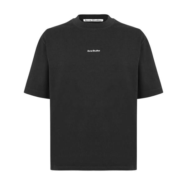 Acne Studios Small Logo Stamp T-Shirt   in  Black
