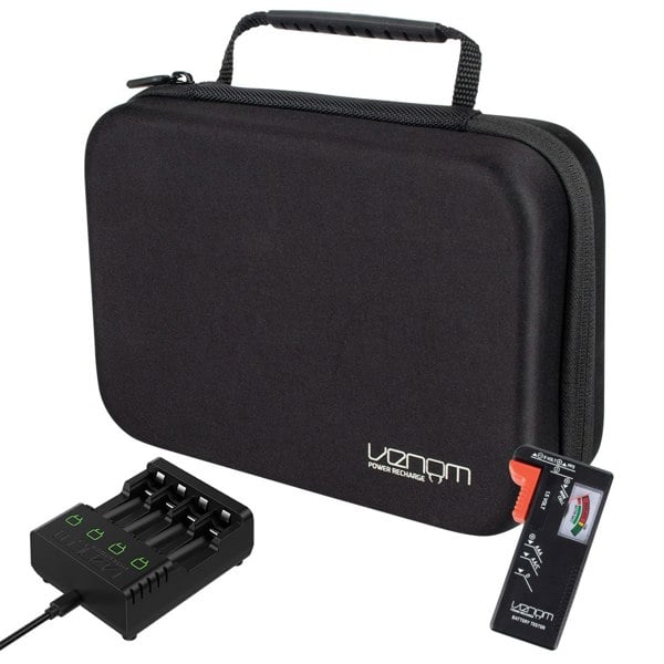 Venom Battery Organiser, Tester and 4 Way Charger