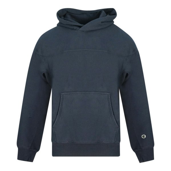 Champion Small Logo On Sleeve Hoodie - Navy Blue