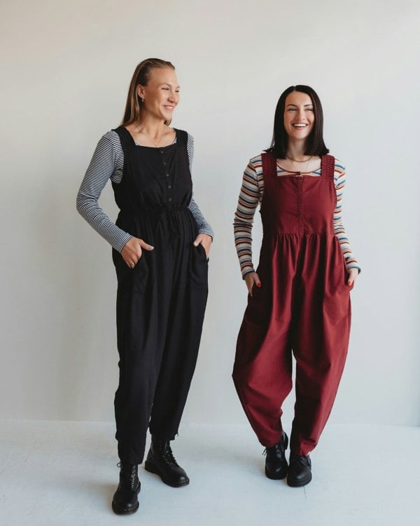 Alice Red Smocking Strap Jumpsuit- image 3