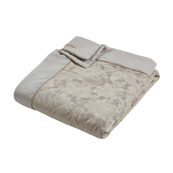 Catherine Lansfield Opulent Jacquard Bedspread Champagne Gold