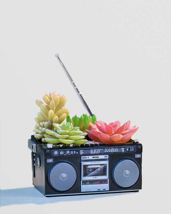 Boombox Stereo Planter