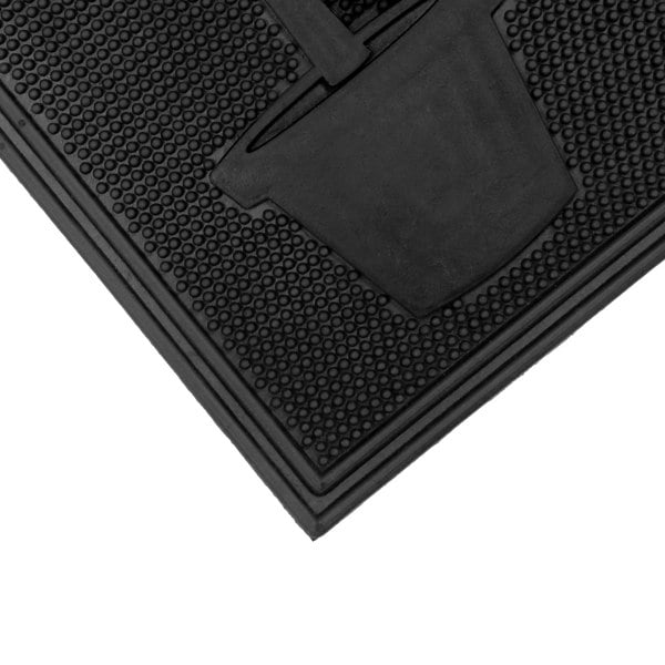 JVL Home Sweet Home Scraper Rubber Pin Doormat, 45x75cm, Black