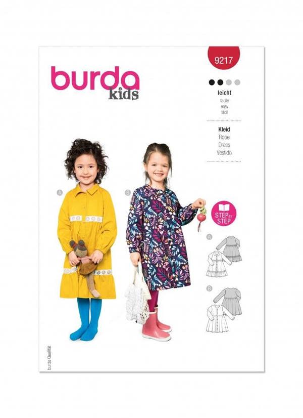 Burda Sewing Pattern 9217 Dresses For Kids, 4-11 (104-146) - Easy