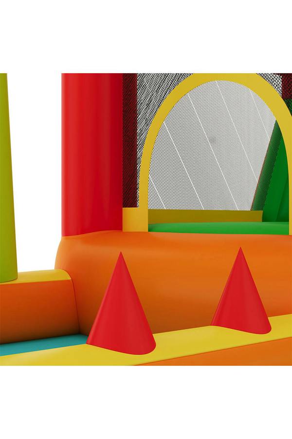 Living and Home Inflatable Trampoline Bounce House with Long Slide