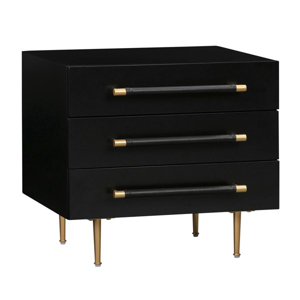 Furniture Edit Trident Black Nightstand Bedside Table