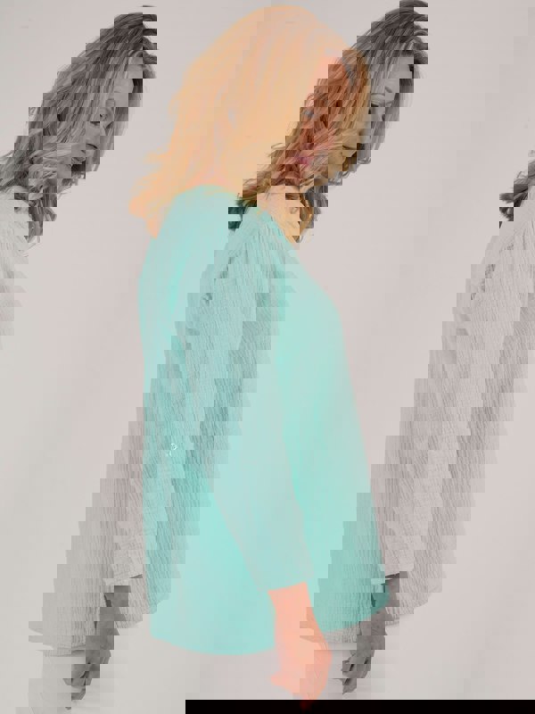 TIGI-Wear Double Weave Notch Neckline Top