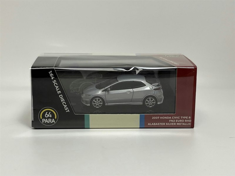 Paragon Honda Civic 2007 Type R FN2 Euro Alabaster Silver Metallic RHD 1:64 Paragon 65394