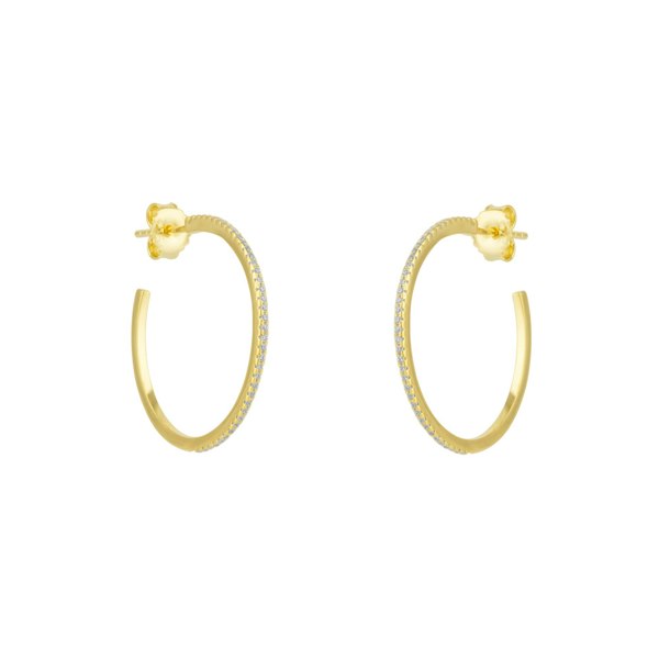 Spero London Sterling Silver Stud Hoop Earring
