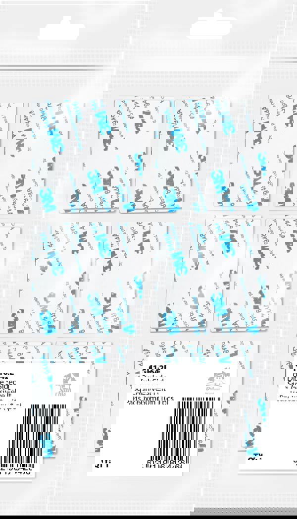 St Helens Double-Sided Square Adhesive Mounting Pads. Grey 5 x 0.5 x 6cm