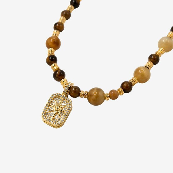 Uchi & Soto Nekomeishi Gemstone Pendant Necklace