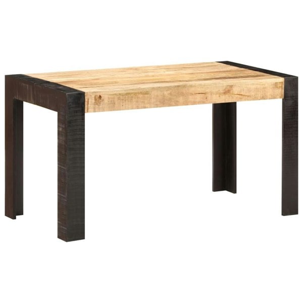 Berkfield Dining Table 140x70x76 cm Solid Rough Mango Wood