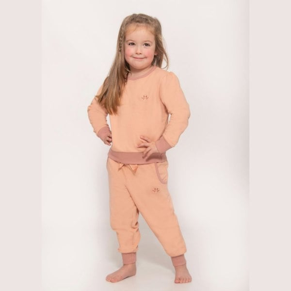 Luca and Rosa Girls Pink Jersey Lounge Set