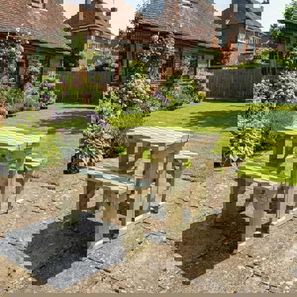 Arbor Garden Solutions Aspen Picnic Table and Benches Set