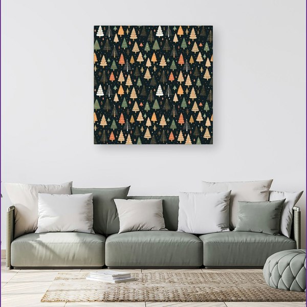 Warren Reed Boho Inspired Christmas Trees Canvas