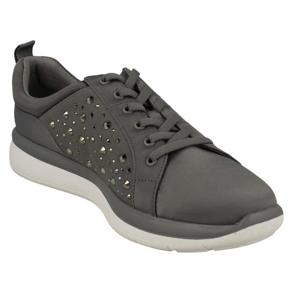 Clarks Ladies CLOUDSTEPPERS By Clarks Jewel Embellished Detailed Trainers Ezera Ave