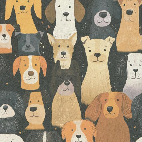 Erismann Buddy Dog Wallpaper - black