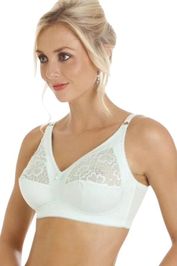 Camille Soft Cotton Comfort Non Wired Mint Green Bra