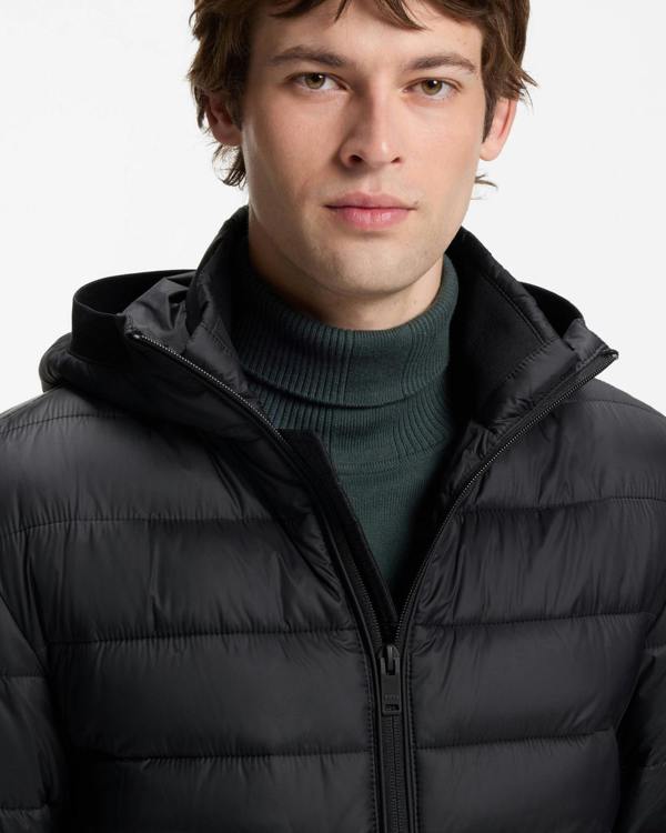 BOSS Orange Odenni Mens Water Repellent Padded Jacket - Black 001 | CHO | Designer Mens,Coats & Jackets,Padded Jackets