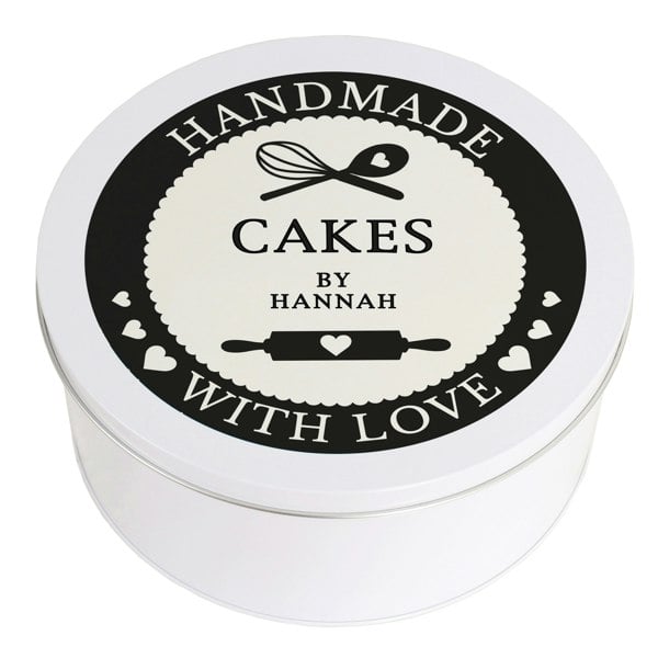 Personalised Memento Company Personalised Handmade With Love Cake Tin