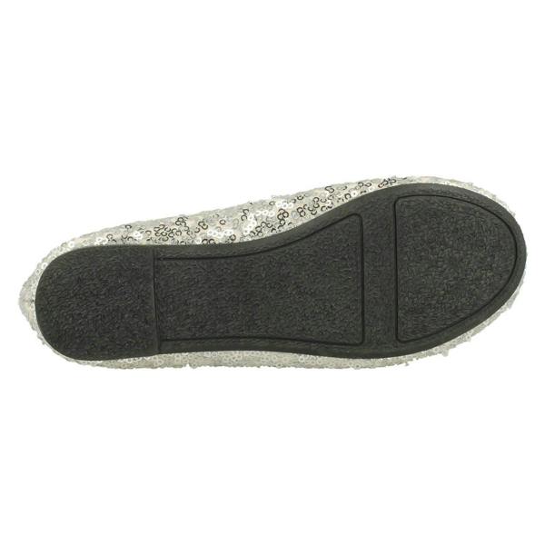 Spot On Girls Spot On Flat Bow Trim Sequined Ballerina