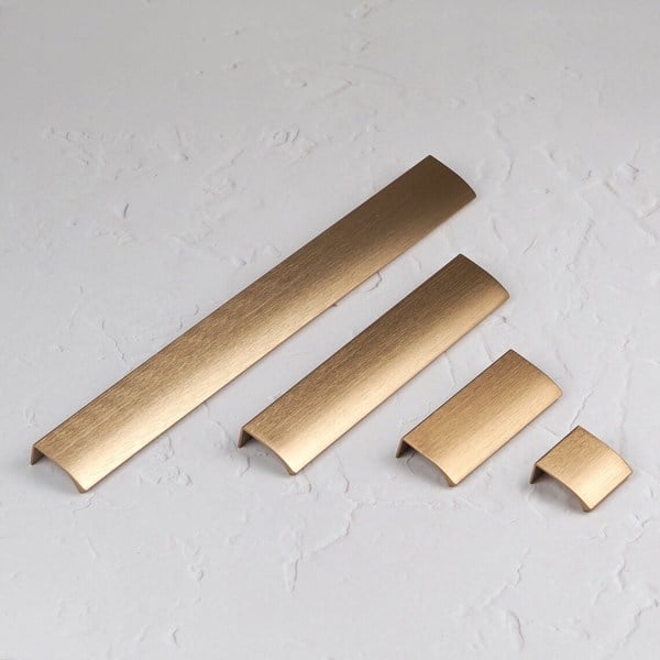 Handle & Home Brushed Brass Edge Mount Lip Pulls