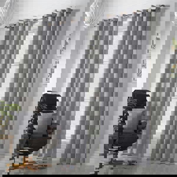 Luxury Living Velvet Chenille Ring Top Curtains