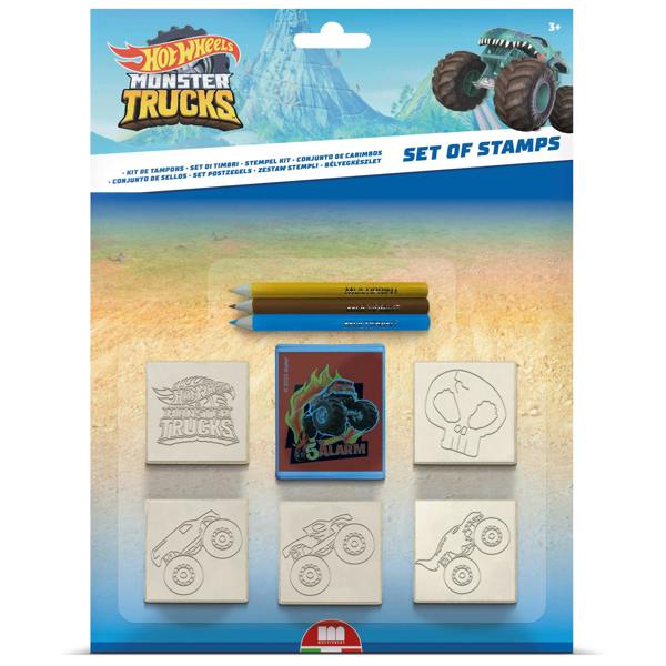 Hot Wheels Blister Pack 5 Stamps – Kids Craft & Stationery Set