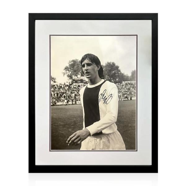 Johan Cruyff Signed AFC Ajax Photo Deluxe Mount Frame (AFTAL Authentication)