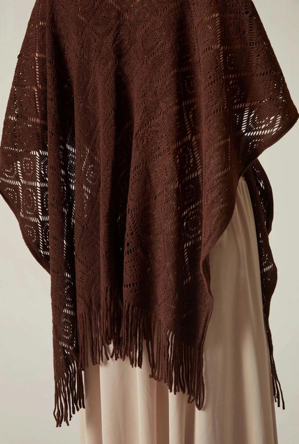 James Lakeland Brown Pointelle Knit Kaftan