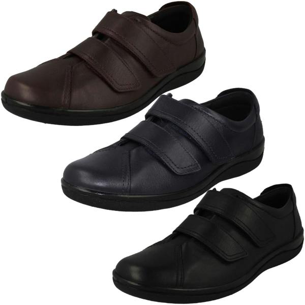 Padders Ladies Padders Soft Leather Adjustable Shoes Cosmic